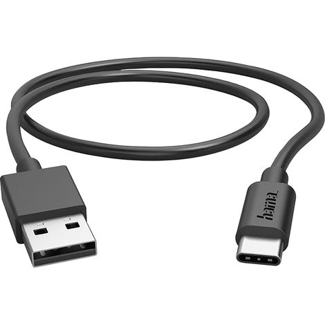 HAMA USB-Ladekabel USB-A - USB-C, 0,5 m, Schwarz (1/3)