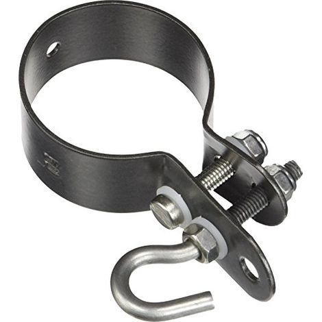 GAH-Alberts 655686 Fascetta per barre di tensionamento per recinzione zincata, con rivestimento in plastica antracite metallico Ø fascetta 48 mm (1/4)