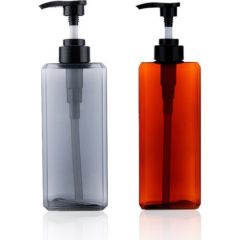 Botella Dispensadora De Champú Y Acondicionador - 800 Ml - Plástico Resistente - Para Baño Cocina Y Hotel - 2 Unidades (1/5)