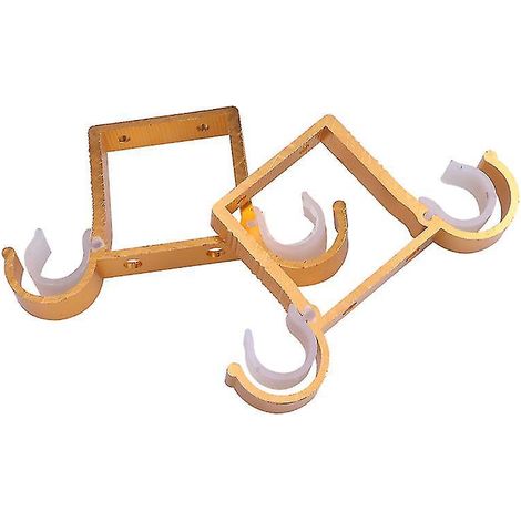 2 supports de rideaux à double crochet