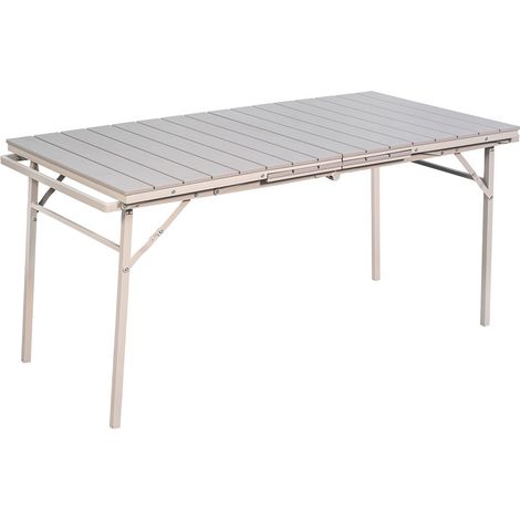 TAVOLO IN ACCIAIO / POLIPROPILENE ALLUNGABILE 'SAROS' beige  - LIF