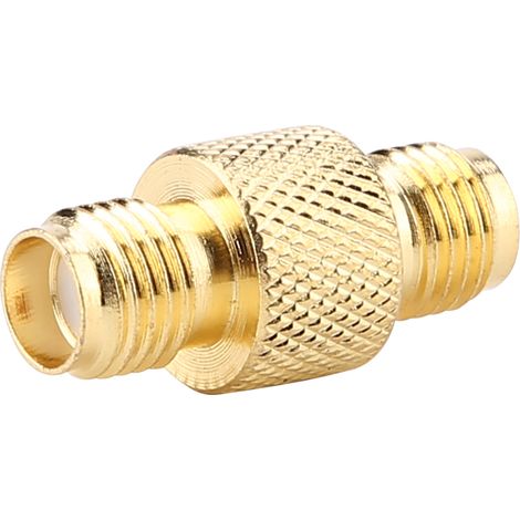 2 SMA-KK-Koaxial-Durchgangslochstecker aus vergoldetem Kupfer, Außengewinde auf Innengewinde (1/5)