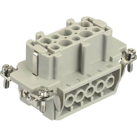 HARTING 09330102701 Insert femelle Han® E 10 + PE raccord à vis 1 pc(s) D19322 (1/2)