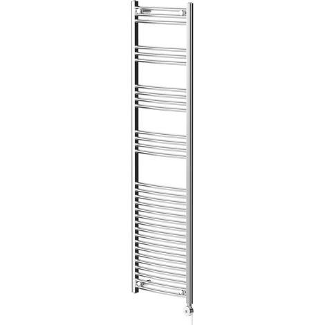 Marco Chrome 1800mm x 500mm Curved Digital Thermostatic Electric Heated Towel Rail (1/5)