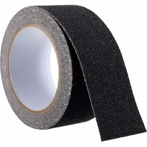 Ruban Antidérapant Adhésif, Bande Anti-Glissante Mat avec Bonne Viscosité et Aucun Résidu pour l'Usage Intérieur et Extérieur, Escaliers, Tapis (Largeur: 5cm x Longueur: 5m, Noir) (1/5)