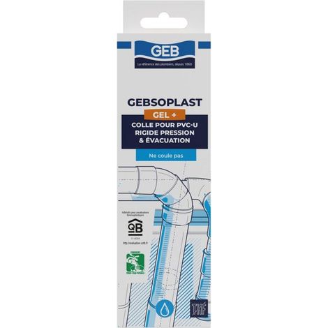Colla PVC Gebsoplast Gel Plus - GEB - Per PVC rigido pressione e scarico - 125 ml