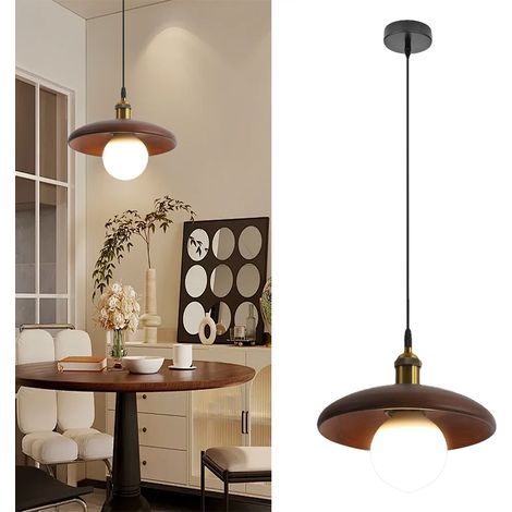 Suspension 18 cm, lustre vintage, plafonnier rétro, lampe de chevet, luminaire îlot pour cuisine, salle à manger, chambre (sans ampoule) (1/5)