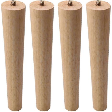 Quatre pieds de meuble en bois de 200 mm de haut, filetage M8, pièces de rechange pour pieds de canapé-lit (1/5)
