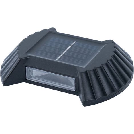 Lot de 4 Applique murale solaire à LED Lumière blanche, Éclairage extérieur pour jardin, clôture et couloir, Luminaire mural solaire pour terrasse (1/5)