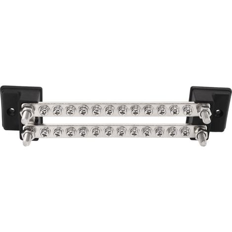 Bloc de distribution électrique 12-48 V CC / 110-300 V CA 150 A avec couvercle, 24 barres omnibus pour camping-car, bateau, camion (sans socle) (1/5)