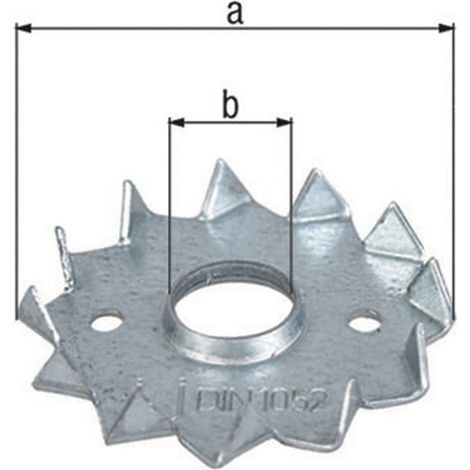 Tassello disco D62/12mm Senzimir zincato GAH (Per 100)