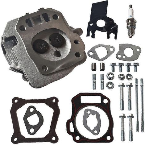 Kit culasse assemblée pour moteurs Honda GX160 GX200 5,5 CV et 6,5 CV avec soupapes, culbuteurs, joints de culasse et bougie d'allumage (réf. 0822) (1/5)