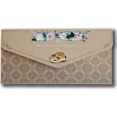Busta per biglietto di auguri di matrimonio in carta kraft
