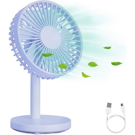 Mini ventilateur USB silencieux à 3 vitesses, avec col flexible, idéal pour le bureau et la maison. (1/4)