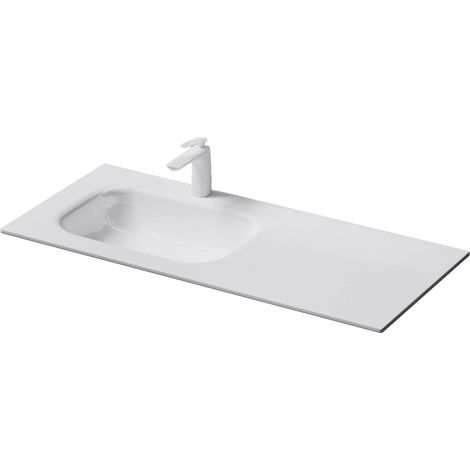 Mai & Mai Waschbecken Einbauwaschbecken Doppelbecken Mineralguss Waschtisch Waschplatz große Ablagefläche rechteckig Breite: 100cm Col04