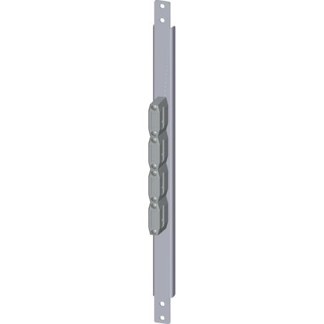 Stab Universal supporto porta-sbarre a 4 poli piano, verticale La=600mm 15/20/30x 5mm (1/2)