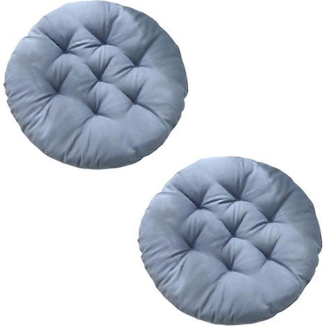 Coussin de chaise rond épais, galette de chaise pour jardin ou salon, lavable à la main, gris (1/5)
