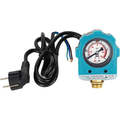 Pumpendruckregelungsschalter, 1,5 kW Leistung, NPT 1/2" Anschluss, Blau (1/2)