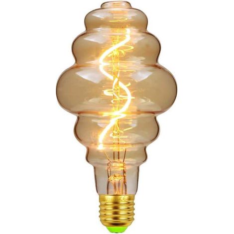 Ampoules LED vintage 4 W à intensité variable - Forme irrégulière,220/240 V - Vis Edison E27 - Spécialité ampoule décorative antique (Beehive) (1/4)