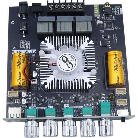 2 x 160W + 220W 2.1 canaux TDA7498E ZK-HT21 Module d'amplificateur de Puissance numérique Bluetooth Caisson de Basses à tonalité Haute et Basse (1/5)