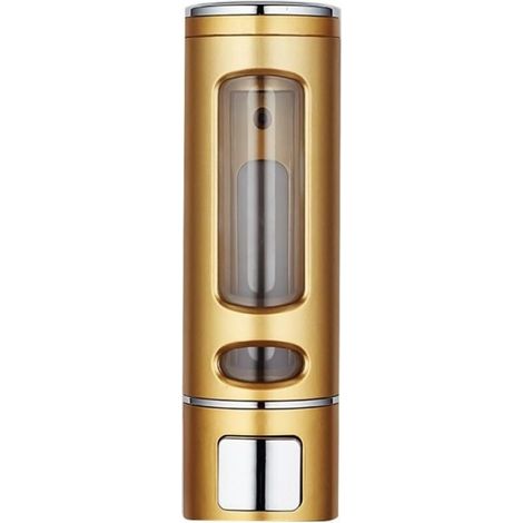 Doré Distributeur De Savon Simple De 400 Ml, Distributeur Mural De Gel Douche, Pot À Savon, Accessoires De Toilette De Salle De Bain (1/4)