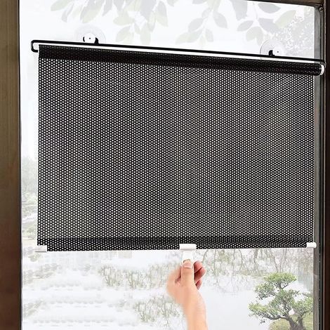 Store occultant Ventouse - Protection Solaire Brise-Vue et sans perçage 45l x 125L cm (1/5)