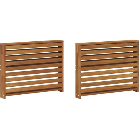 Armrest 2 pcs Natural 78.5 x 10 x 61 cm Solid Acacia Wood vidaXL (1/5)