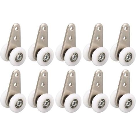 Lot de 10 Roulettes de Guidage en Nylon 49mm pour Portes Coulissantes, Fenêtres et Placards (1/5)