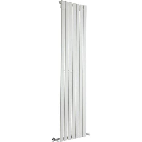 Milano Alpha White Vertical Column Single Flat Panel Radiator - 1780mm x 490mm (1/5)