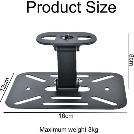 Mini-Projektorhalterung – Decken- und Wandhalterung mit 1/4"-Schraubanschluss für Projektoren, Schwarz (1/5)