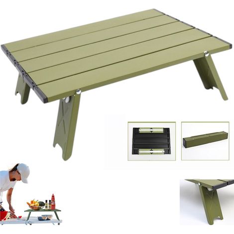Petite table de camping pliante - table d'extérieur pliante - mini table de plage avec sac de transport - Table de pique-nique pliante portable - L (1/5)