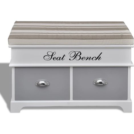 Maison Exclusive - Cassapanca per Ingresso con Cuscino Grigio e 2 Cassetti