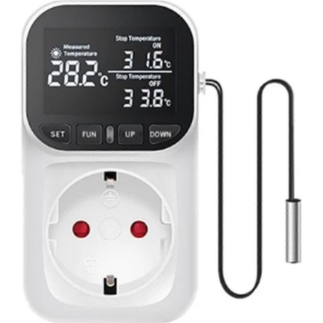 Thermostat intelligent à écran tactile numérique haute précision pour aquarium, prise murale UE (1/5)