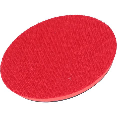 Plateau support meuleuse caoutchouc 125mm rechange velcro pour disque ponceuse rouge noir M14 12500 tr/min (1/5)