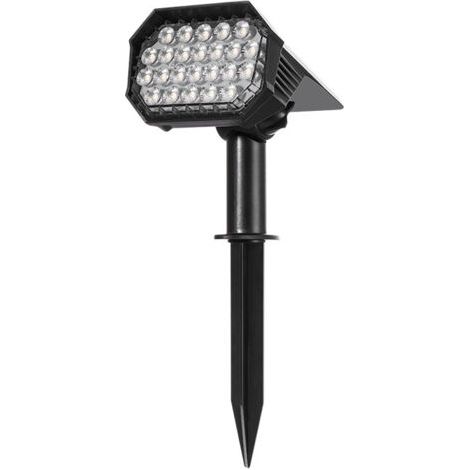 BUNTHAUS Lot de 2 LED Spot Solaire Extérieur Etanche IP65 Lumière Puissante Réglable, Lampe Solaire Exterieur Projecteur au Sol Eclairage Solaire Applique Extérieur de Chemin Jardin Garage Terrasse Co (1/5)