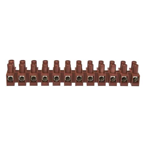 Bornier de raccordement RS PRO, 12 pôles , A visser, 4mm², 32A ( Prix pour Paquet de 5 )