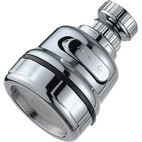 Douchette de robinet de cuisine à économie d'eau avec surpresseur, pommeau de douche anti-éclaboussures à 3 jets pour évier, ABS et acier inoxydable (1/5)