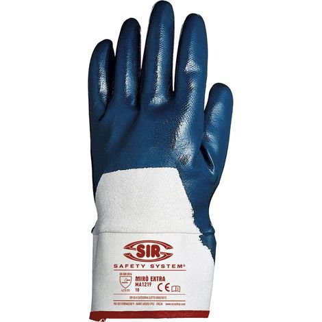SIR SAFETY SYSTEM MIRÒ EXTRA Gants de protection anti-abrasion bleu Taille 8 Lot de 12 paires