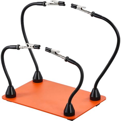 Mophorn Stazione di Saldatura Magnetica con 4 Bracci Flessibili, Morsetti a Coccodrillo e Base in Acciaio Antiscivolo, Supporto Versatile per Riparazioni, Hobby e Progetti Fai da te (1/5)