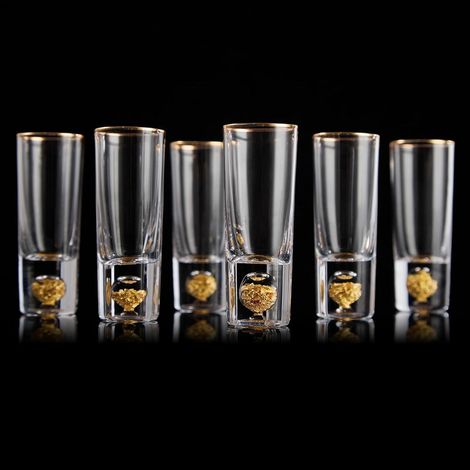 Schnapsgläser Kristall 6cl 24K Blattgold Kristall Schnapsgläser 6 Pcs (1/5)