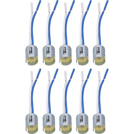 Cocoarm 1156 LED-Lampenfassung, 10er-Packung Blinklampenfassungen mit 8,9 cm Kabel für blinkende LED-Lampen (1/5)