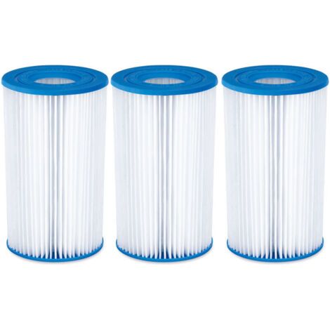 royaluxe -Lot de 3 cartouches filtres A/C Summer Waves pour piscine-Bleu (1/4)