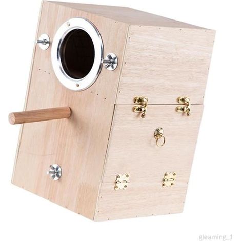 Boîte d'élevage - Non spécifié - Nid d'oiseau - Bois robuste - Facile à installer - Pour perruches et perroquets (1/4)