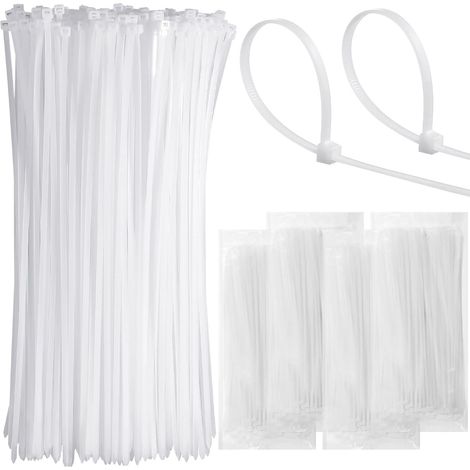 Attache Nylon - Lot De 400 Pièces Noires 10-30 Cm - Pour Gestion Cables Et Jardinage (1/5)