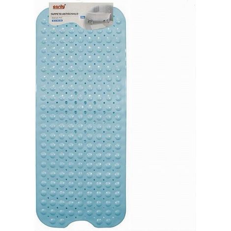Cleafe - Tappetino Per Vasca Antiscivolo 100 X 40 Cm Tappeto Doccia In Pvc 79742 Azzurro - (1/2)