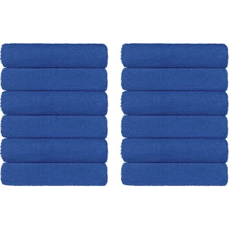Set Asciugamani Bagno 100% Cotone Super Assorbenti Telo Doccia Spugna Professionali Salvietta Lavetta Viso Asciugamano Salviette Teli Asciugamano Ospite Qualità Hotel Lavette 12 Asciugamani - Avio