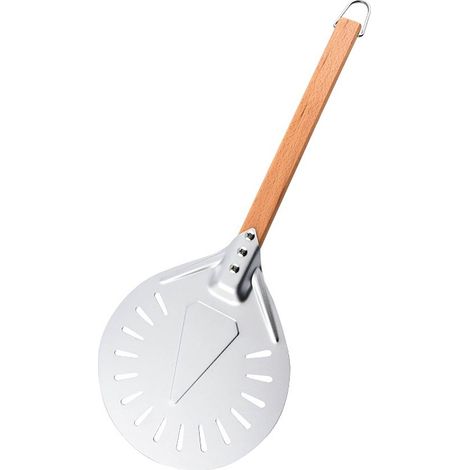 Pelle à pizza 52 cm en aluminium avec manche en bois, pelle et tourne-pizza pour four, barbecue et préparation maison, stable et pratique, 1 pièce (1/5)
