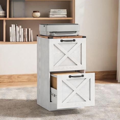 Meuble de rangement de bureau blanc 40 x 40 x 71 cm (1/5)