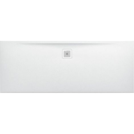 Receveur de douche rectangulaire LAUFEN PRO, bonde côté long 1800 x 700 x 33 mm blanc mat LAUFEN