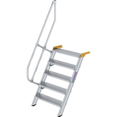 Günzburger Steigtechnik Escalier 60° Largeur de marche 800 mm 5 marches aluminium strié - 600225